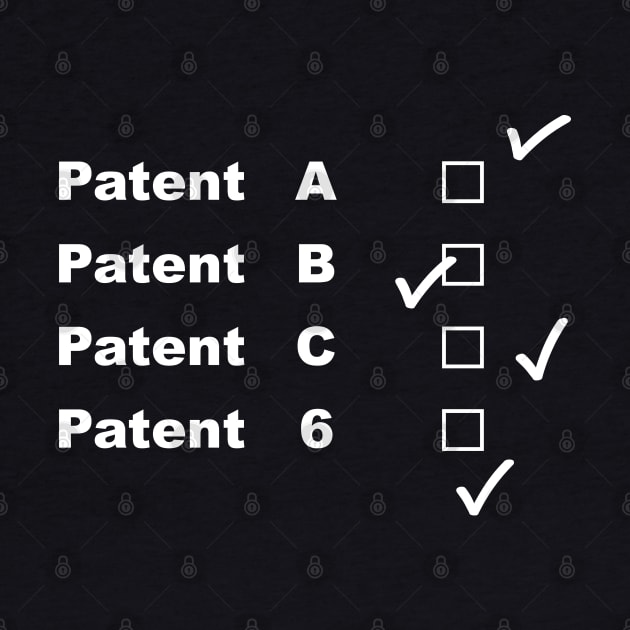 Patent A, B, C and 6 in white by RosArt100